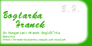 boglarka hranek business card